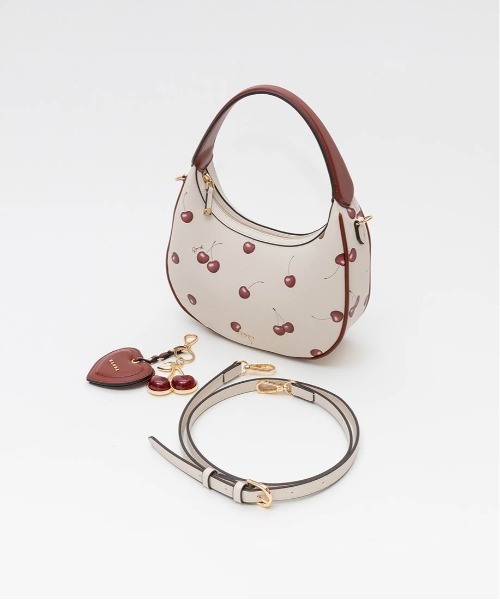 RANDA(ランダ)の「【Cherry&Strawberry】2WAY ハーフムーンショルダーバッグ(ショルダーバッグ・レディース・ブラック/アイボリー/ピンク・FREE)」の20枚目の写真