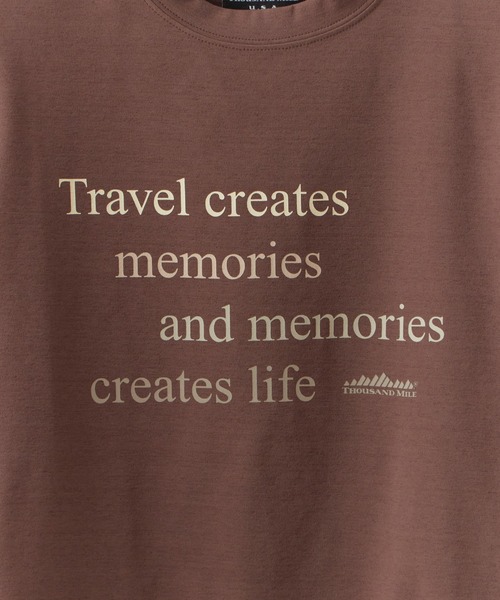 THOUSAND MILE(サウザンドマイル)の「THOUSAND MILE/サウザンドマイル SHORT SLEEVE COMPACT PRINT T-SHIRT 秋 秋服 2026年秋冬(Tシャツ/カットソー・レディース・ホワイト/ブラック/ブラウン・FREE)」の5枚目の写真