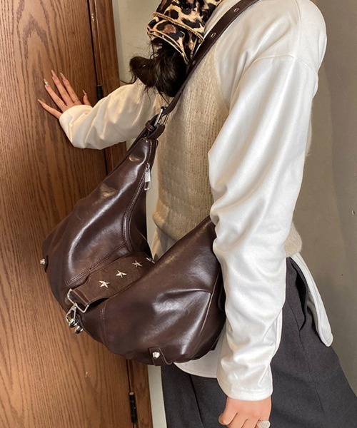 Miniministore(ミニミニストア)の「ホーボーバッグアイレットショルダーバッグ(ショルダーバッグ・レディース・ブラック/ダークブラウン・FREE)」の16枚目の写真