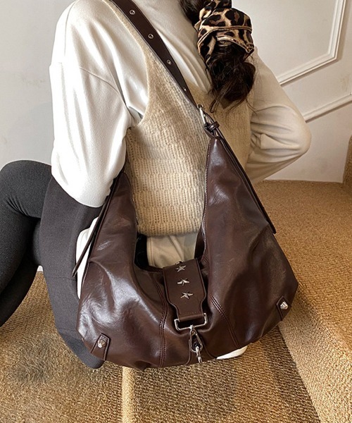 Miniministore(ミニミニストア)の「ホーボーバッグアイレットショルダーバッグ(ショルダーバッグ・レディース・ブラック/ダークブラウン・FREE)」の19枚目の写真