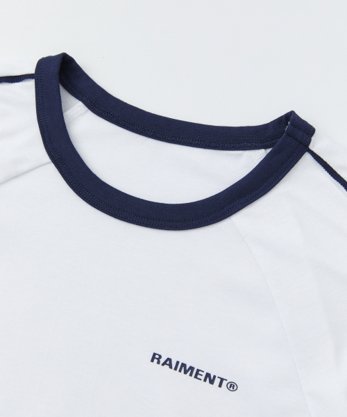 RAIMENT(レイメント)の「(W) ウィメンズパイピングシャーリングクロップロングスリーブ_ホワイト(Tシャツ/カットソー・レディース・その他・WS/WM)」の5枚目の写真