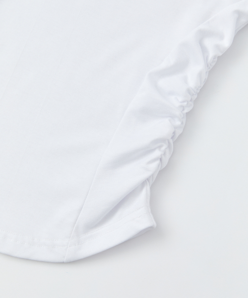 RAIMENT(レイメント)の「(W) ウィメンズパイピングシャーリングクロップロングスリーブ_ホワイト(Tシャツ/カットソー・レディース・その他・WS/WM)」の7枚目の写真