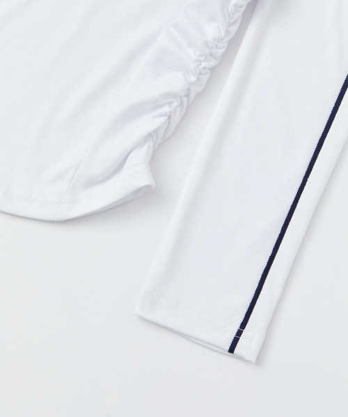 RAIMENT(レイメント)の「(W) ウィメンズパイピングシャーリングクロップロングスリーブ_ホワイト(Tシャツ/カットソー・レディース・その他・WS/WM)」の8枚目の写真