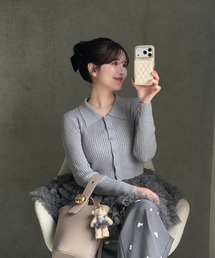 LADYM（ラディム）の「【LADYM】Polo Tulle Peplum Knit（ニット/セーター）」