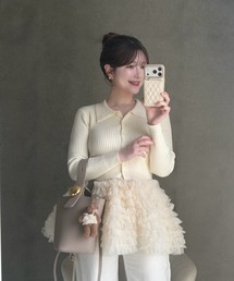 LADYM（ラディム）の「【LADYM】Polo Tulle Peplum Knit（ニット/セーター）」