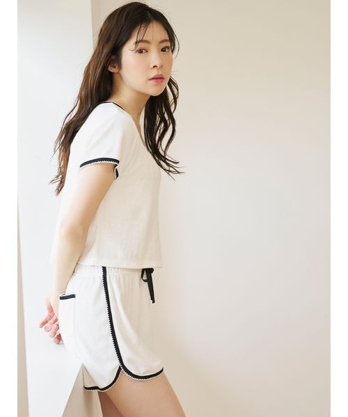 SNIDEL HOME（スナイデルホーム）の「【WEB限定】【セット商品】【SorbetLight】【接触冷感】パイルセットアップ（ルームウェア/パジャマ・レディース・ネイビー/グレー/サックスブルー/ライトピンク/アイボリー・F）」の13枚目の写真