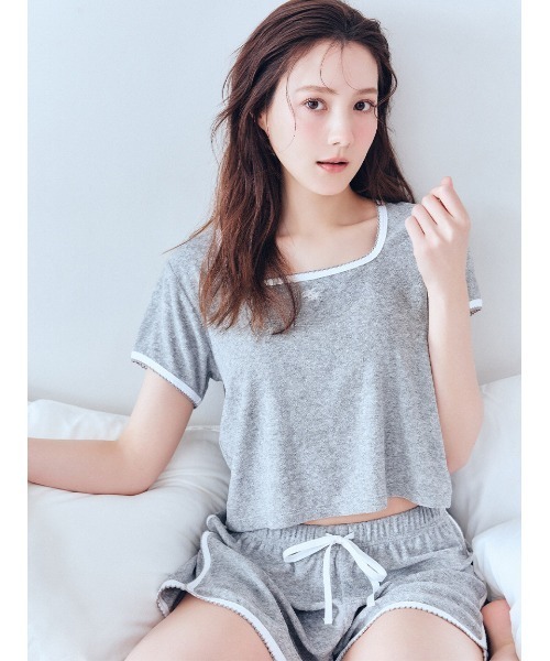 SNIDEL HOME（スナイデルホーム）の「【WEB限定】【セット商品】【SorbetLight】【接触冷感】パイルセットアップ（ルームウェア/パジャマ・レディース・ネイビー/グレー/サックスブルー/ライトピンク/アイボリー・F）」の6枚目の写真
