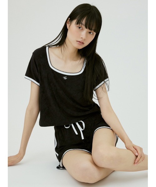SNIDEL HOME（スナイデルホーム）の「【WEB限定】【セット商品】【SorbetLight】【接触冷感】パイルセットアップ（ルームウェア/パジャマ・レディース・ネイビー/グレー/サックスブルー/ライトピンク/アイボリー・F）」の10枚目の写真