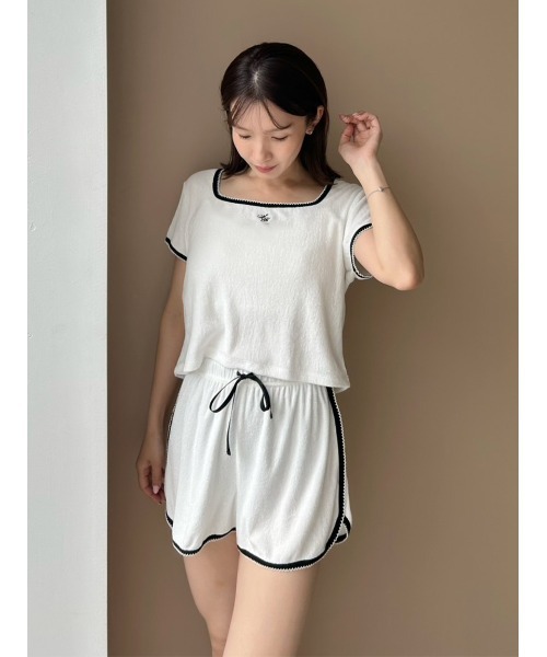 SNIDEL HOME（スナイデルホーム）の「【WEB限定】【セット商品】【SorbetLight】【接触冷感】パイルセットアップ（ルームウェア/パジャマ・レディース・ネイビー/グレー/サックスブルー/ライトピンク/アイボリー・F）」の21枚目の写真
