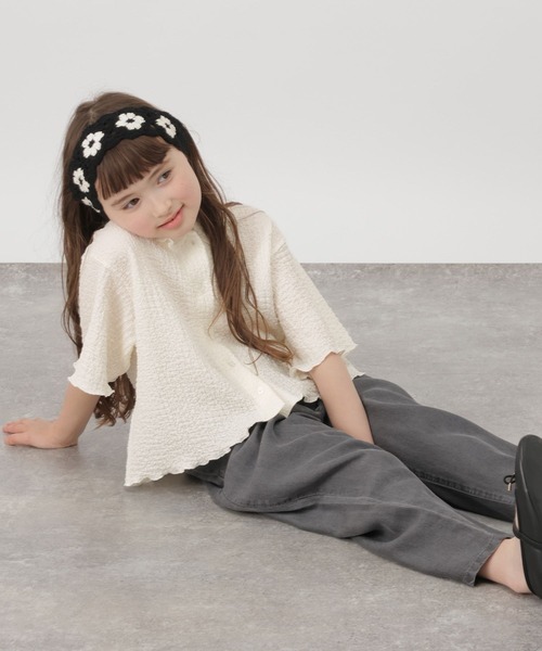 GLOBAL WORK(グローバルワーク)の「ポコポコシャツ半袖/680420(シャツ/ブラウス・キッズ・ホワイト/ミント・140cm/150cm/160cm/130cm)」の18枚目の写真