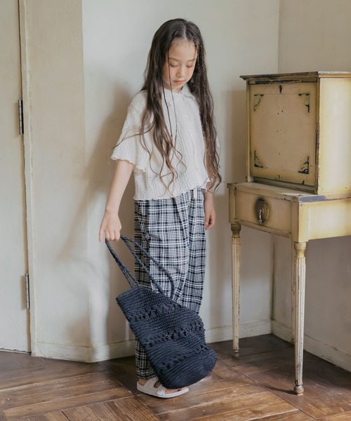 GLOBAL WORK(グローバルワーク)の「ポコポコシャツ半袖/680420(シャツ/ブラウス・キッズ・ホワイト/ミント・140cm/150cm/160cm/130cm)」の6枚目の写真