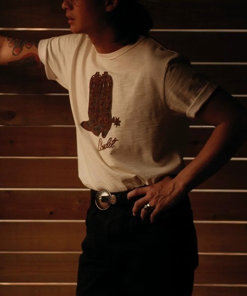 CELENA BEATS(セレナビーツ)の「ウエスタンブーツTシャツ(Tシャツ/カットソー・メンズ・ホワイト・XXL/XL/L/M)」の8枚目の写真