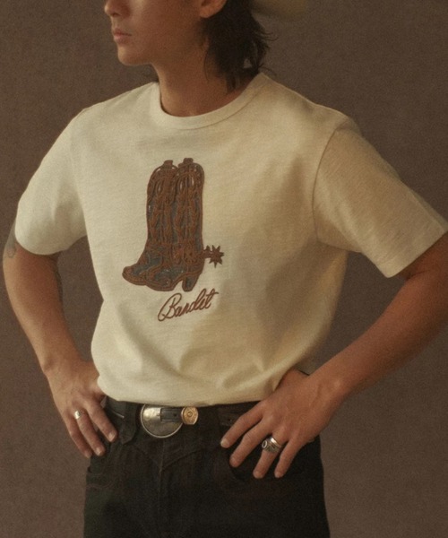 CELENA BEATS(セレナビーツ)の「ウエスタンブーツTシャツ(Tシャツ/カットソー・メンズ・ホワイト・XXL/XL/L/M)」の13枚目の写真