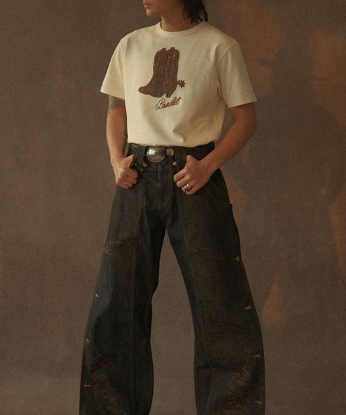 CELENA BEATS(セレナビーツ)の「ウエスタンブーツTシャツ(Tシャツ/カットソー・メンズ・ホワイト・XXL/XL/L/M)」の14枚目の写真