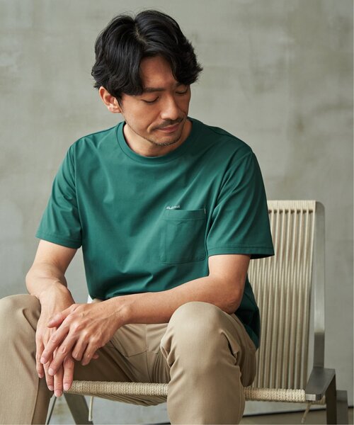 ikka(イッカ)の「【お得だ値】冷感DRY旅するTシャツ(Tシャツ/カットソー・メンズ・ホワイト/ブラック/ネイビー/グレー/オレンジ/グリーン・S/M/L/XL)」の21枚目の写真