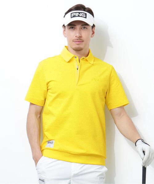 PING(ピン)の「【PING APPAREL】PEサッカー半袖ポロシャツ <GOLD> (MENS)(ポロシャツ・メンズ・ブラック/ホワイト/イエロー・M/S/L/LL/LL1)」の3枚目の写真