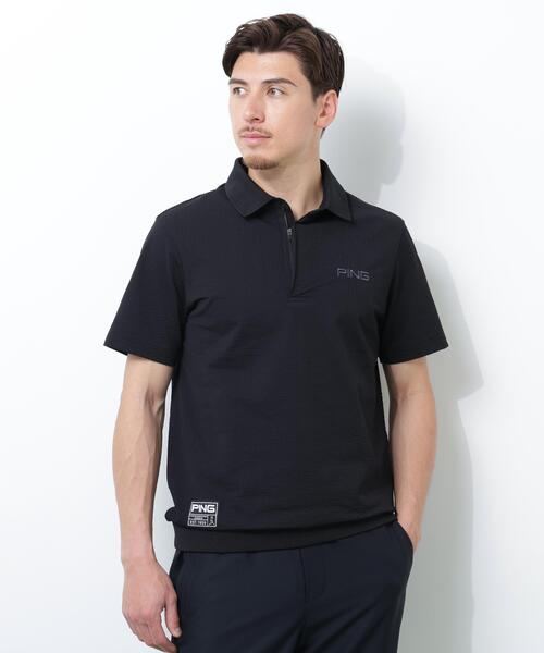 PING(ピン)の「【PING APPAREL】PEサッカー半袖ポロシャツ <GOLD> (MENS)(ポロシャツ・メンズ・ブラック/ホワイト/イエロー・M/S/L/LL/LL1)」の2枚目の写真