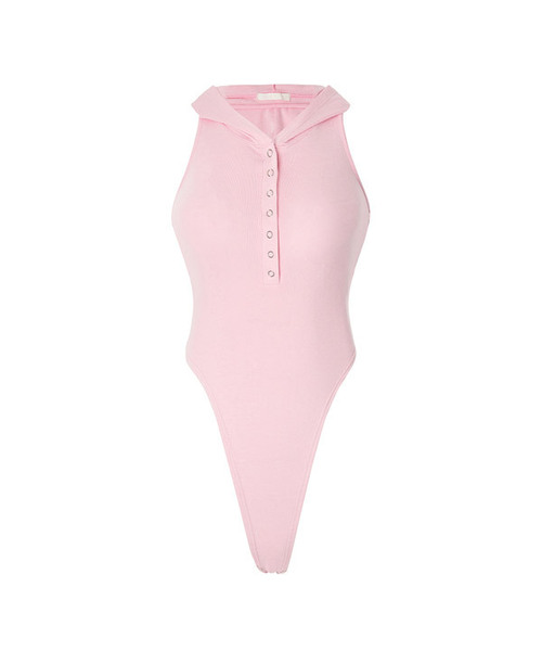 A.R.U(エイアールユー)の「SNAP HOOD BODYSUIT(Tシャツ/カットソー・レディース・アイボリー/ピンク/チャコールグレー/ブラック・SMALL/MEDIUM)」の4枚目の写真