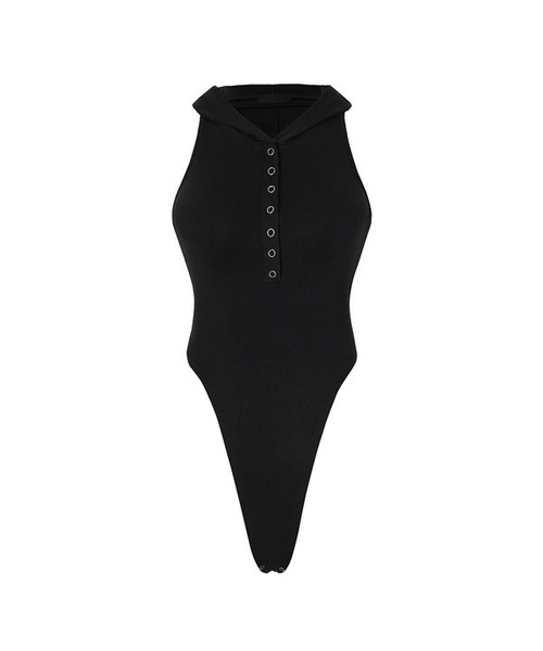 A.R.U(エイアールユー)の「SNAP HOOD BODYSUIT(Tシャツ/カットソー・レディース・アイボリー/ピンク/チャコールグレー/ブラック・SMALL/MEDIUM)」の2枚目の写真