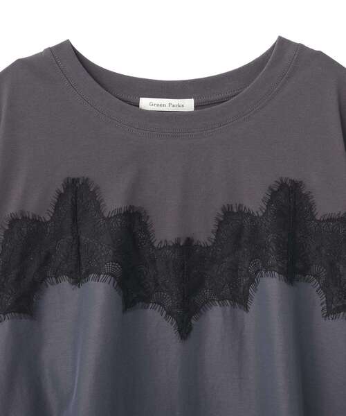 Green Parks(グリーンパークス)の「レースキャミドッキングプルオーバー(Tシャツ/カットソー・レディース・ブラック/グレー/オフホワイト・FREE)」の18枚目の写真