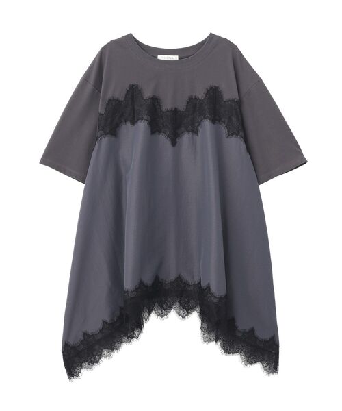 Green Parks(グリーンパークス)の「レースキャミドッキングプルオーバー(Tシャツ/カットソー・レディース・ブラック/グレー/オフホワイト・FREE)」の7枚目の写真