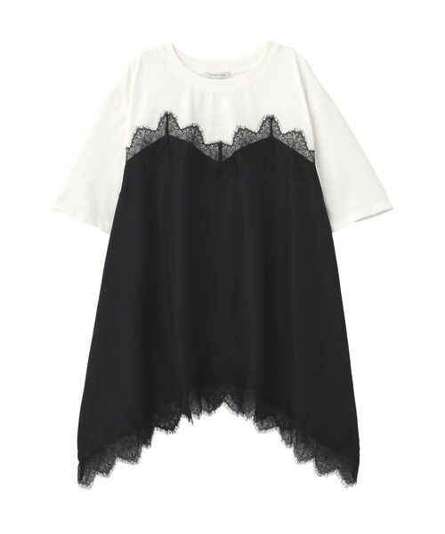 Green Parks(グリーンパークス)の「レースキャミドッキングプルオーバー(Tシャツ/カットソー・レディース・ブラック/グレー/オフホワイト・FREE)」の8枚目の写真