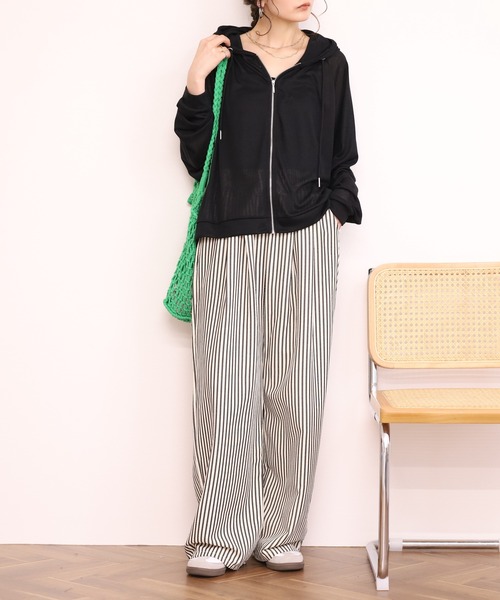 Arinomama(アリノママ)の「Arinomama 110g テンセル風 クロップド シア パーカー(パーカー・レディース・ライトブラウン/アイボリー/カーキ系/ブラック・FREE)」の16枚目の写真