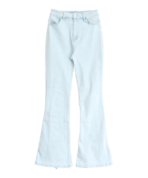 ANAP(アナップ)の「バックレースアップ ストレッチ フレアデニムパンツ(デニムパンツ・レディース・ブルー/ライトブルー・S/M)」の7枚目の写真