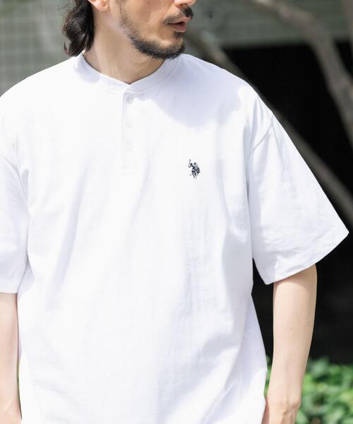 U.S. POLO ASSN.（ユーエスポロアッスン）の「U.S. POLO ASSN　天竺ヘンリーTシャツ（Tシャツ/カットソー・メンズ・ブラック/ブルー/ホワイト・LARGE/MEDIUM）」の5枚目の写真
