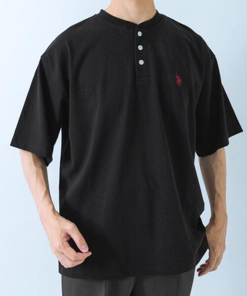 U.S. POLO ASSN.（ユーエスポロアッスン）の「U.S. POLO ASSN　天竺ヘンリーTシャツ（Tシャツ/カットソー・メンズ・ブラック/ブルー/ホワイト・LARGE/MEDIUM）」の10枚目の写真