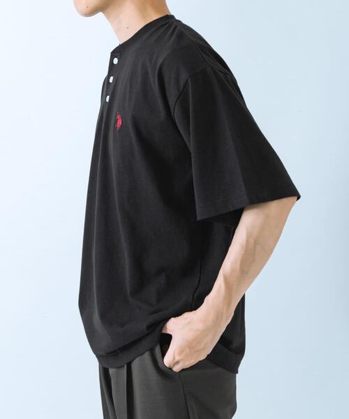 U.S. POLO ASSN.（ユーエスポロアッスン）の「U.S. POLO ASSN　天竺ヘンリーTシャツ（Tシャツ/カットソー・メンズ・ブラック/ブルー/ホワイト・LARGE/MEDIUM）」の11枚目の写真