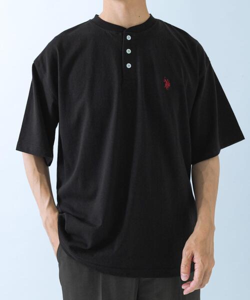 U.S. POLO ASSN.（ユーエスポロアッスン）の「U.S. POLO ASSN　天竺ヘンリーTシャツ（Tシャツ/カットソー・メンズ・ブラック/ブルー/ホワイト・LARGE/MEDIUM）」の13枚目の写真