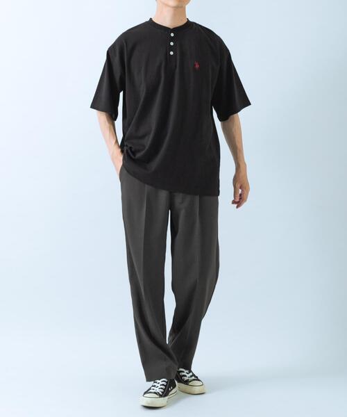 U.S. POLO ASSN.（ユーエスポロアッスン）の「U.S. POLO ASSN　天竺ヘンリーTシャツ（Tシャツ/カットソー・メンズ・ブラック/ブルー/ホワイト・LARGE/MEDIUM）」の15枚目の写真
