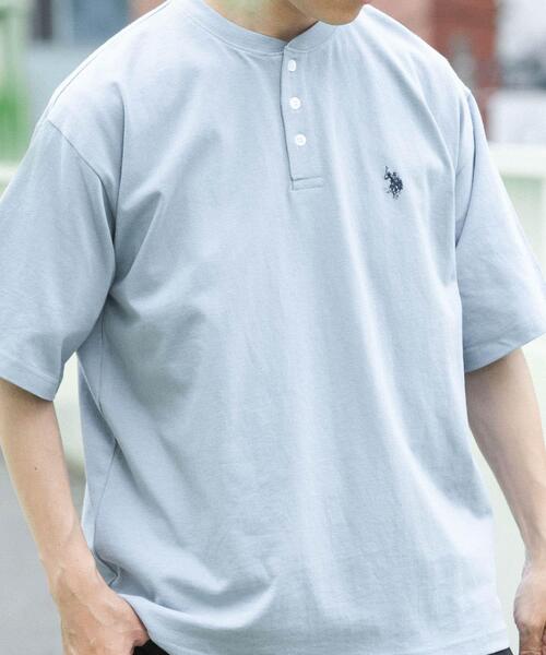 U.S. POLO ASSN.（ユーエスポロアッスン）の「U.S. POLO ASSN　天竺ヘンリーTシャツ（Tシャツ/カットソー・メンズ・ブラック/ブルー/ホワイト・LARGE/MEDIUM）」の18枚目の写真