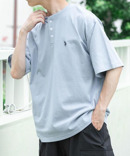 U.S. POLO ASSN.（ユーエスポロアッスン）の「U.S. POLO ASSN　天竺ヘンリーTシャツ（Tシャツ/カットソー・メンズ・ブラック/ブルー/ホワイト・LARGE/MEDIUM）」の20枚目の写真