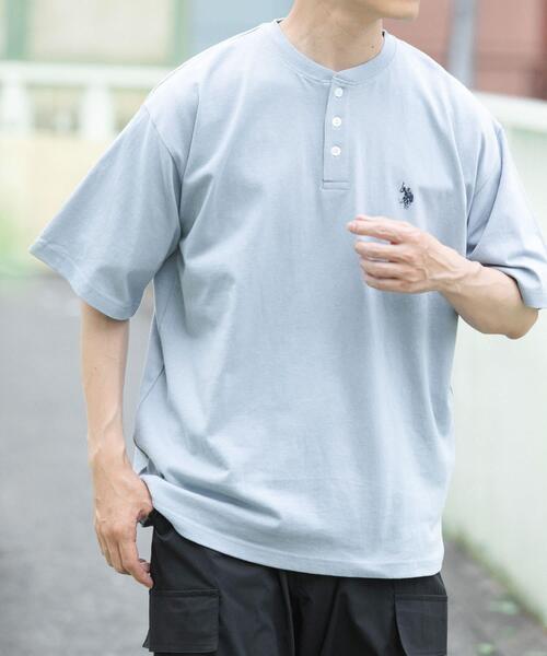 U.S. POLO ASSN.（ユーエスポロアッスン）の「U.S. POLO ASSN　天竺ヘンリーTシャツ（Tシャツ/カットソー・メンズ・ブラック/ブルー/ホワイト・LARGE/MEDIUM）」の21枚目の写真