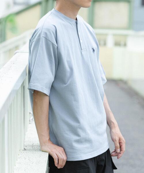 U.S. POLO ASSN.（ユーエスポロアッスン）の「U.S. POLO ASSN　天竺ヘンリーTシャツ（Tシャツ/カットソー・メンズ・ブラック/ブルー/ホワイト・LARGE/MEDIUM）」の22枚目の写真