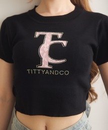 ラインストーンロゴコンパクトTee