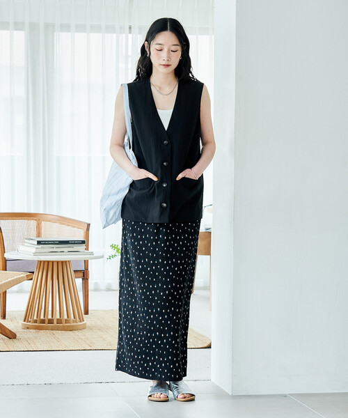 FREAK'S STORE(フリークスストア)の「フラワーシャーリングスカート(スカート・レディース・ブラック/レッド・フリ-)」の18枚目の写真