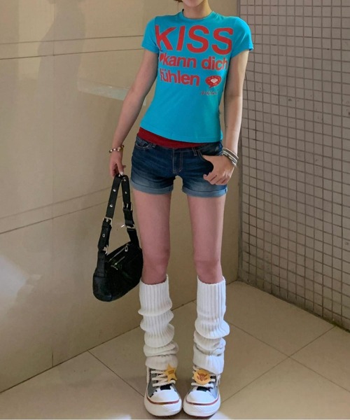 MAISON DE THERESE(メゾン ド テレーズ)の「KISS プリントロゴグラフィックTシャツ(Tシャツ/カットソー・レディース・White/ブルー・M)」の21枚目の写真
