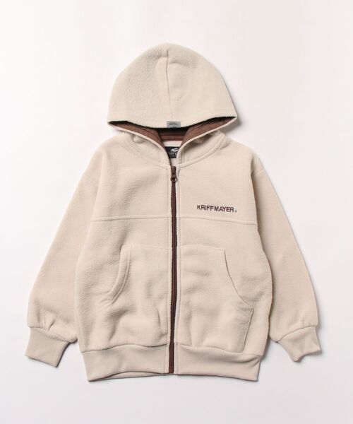 KRIFF MAYER Kid's Collection(クリフメイヤーキッズコレクション)の「かるポカパーカー(パーカー・キッズ・オリーブ/マスタード/ブラック/サンドベージュ・170/160/130/150/140/120)」の2枚目の写真