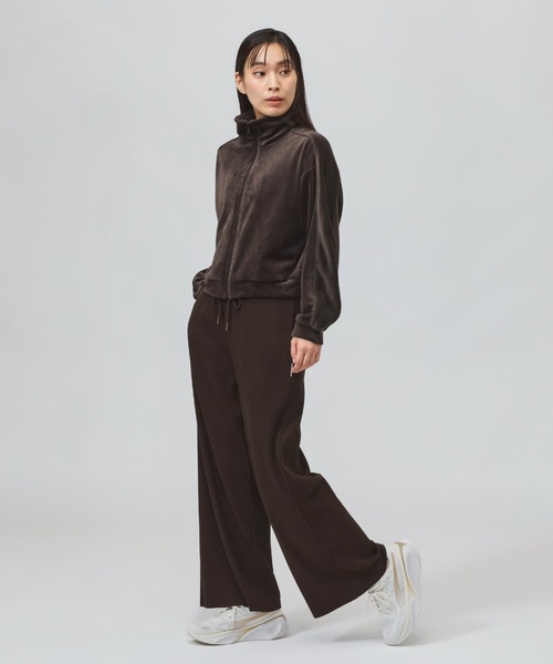 TIGORA(ティゴラ)の「ティゴラ TIGORA 撥水ストレッチリブワイドパンツ(その他パンツ・レディース・ダークブラウン/ベージュ・L/M/S/XL)」の13枚目の写真