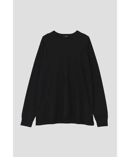 YLEVE(イレーヴ)の「YLEVE / SUPIMA COTTON CUPRA LONG SLEEVE T‐SHIRT(Tシャツ/カットソー・メンズ・ブラック/ホワイト・5/4)」の4枚目の写真