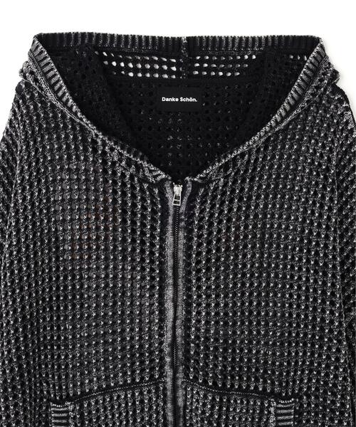 DANKE SCHON(ダンケシェーン)の「【WEB&DEPOT限定】DankeSchon/ダンケシェーン/CHEMICAL MESHKNIT ZIP HOODIE(パーカー・メンズ・ブラック・L/M)」の8枚目の写真