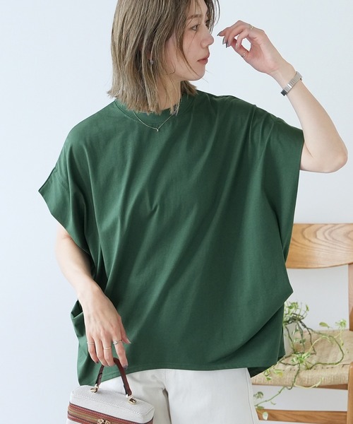 reca(レカ)の「【接触冷感】タックドレーププルオーバー(Tシャツ/カットソー・レディース・チャコールグレー/モスグリーン/ブルー系その他・FREE)」の21枚目の写真