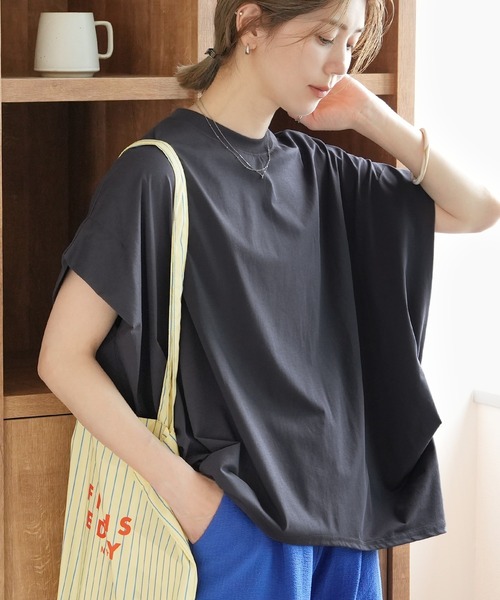 reca(レカ)の「【接触冷感】タックドレーププルオーバー(Tシャツ/カットソー・レディース・チャコールグレー/モスグリーン/ブルー系その他・FREE)」の18枚目の写真