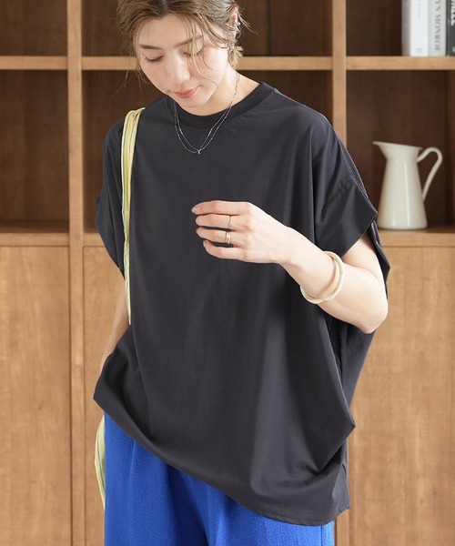 reca(レカ)の「【接触冷感】タックドレーププルオーバー(Tシャツ/カットソー・レディース・チャコールグレー/モスグリーン/ブルー系その他・FREE)」の19枚目の写真
