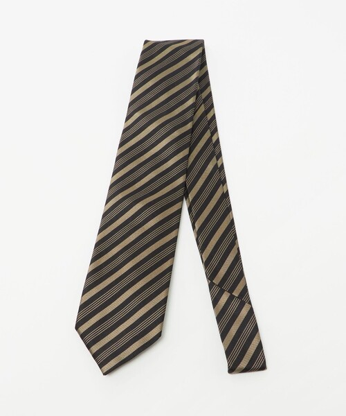 UNITED ARROWS(ユナイテッドアローズ)の「マルチストライプ ネクタイ(ネクタイ・メンズ・ブラック/モカ・FREE)」の1枚目の写真