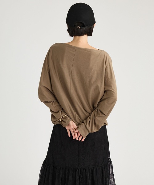 Chaos(カオス)の「Chaos(カオス)/コンフォターブルプルオーバー(Tシャツ/カットソー・レディース・チャコールグレー/ダークブラウン・FREE)」の16枚目の写真