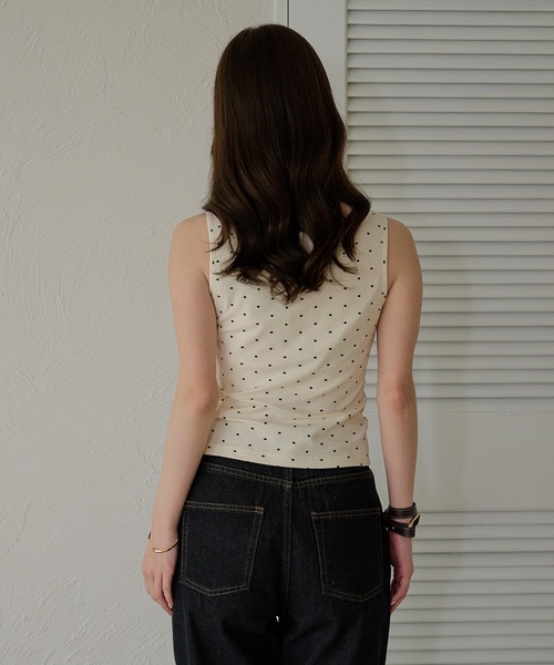 mideal(マイディール)の「lace layered tank top / レースレイヤードカップ付きタンクトップ(キャミソール・レディース・イエロー/アイボリー/ブルーグリーン・FREE)」の14枚目の写真